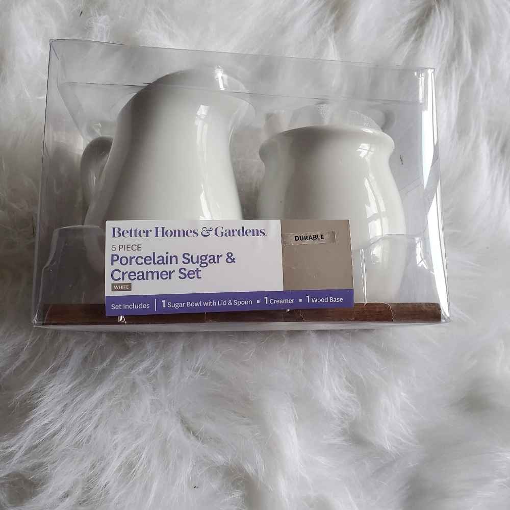 Better Homes And Gardens Porcelain Creamer Set NIP - Picture 2 of 7